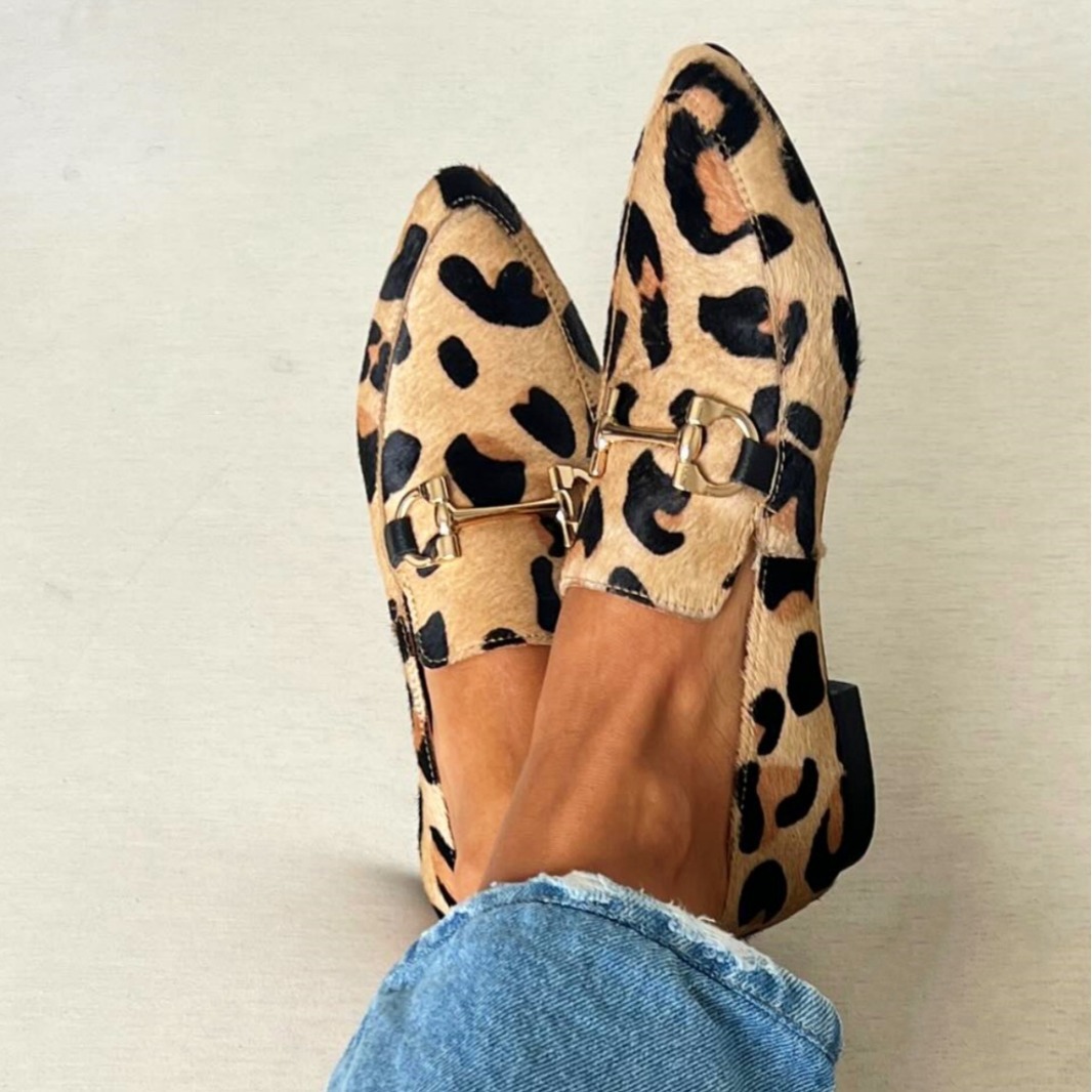 Women'S Shoes Large - 대형 사이즈 40-43 레오파드 프린트 여성화,