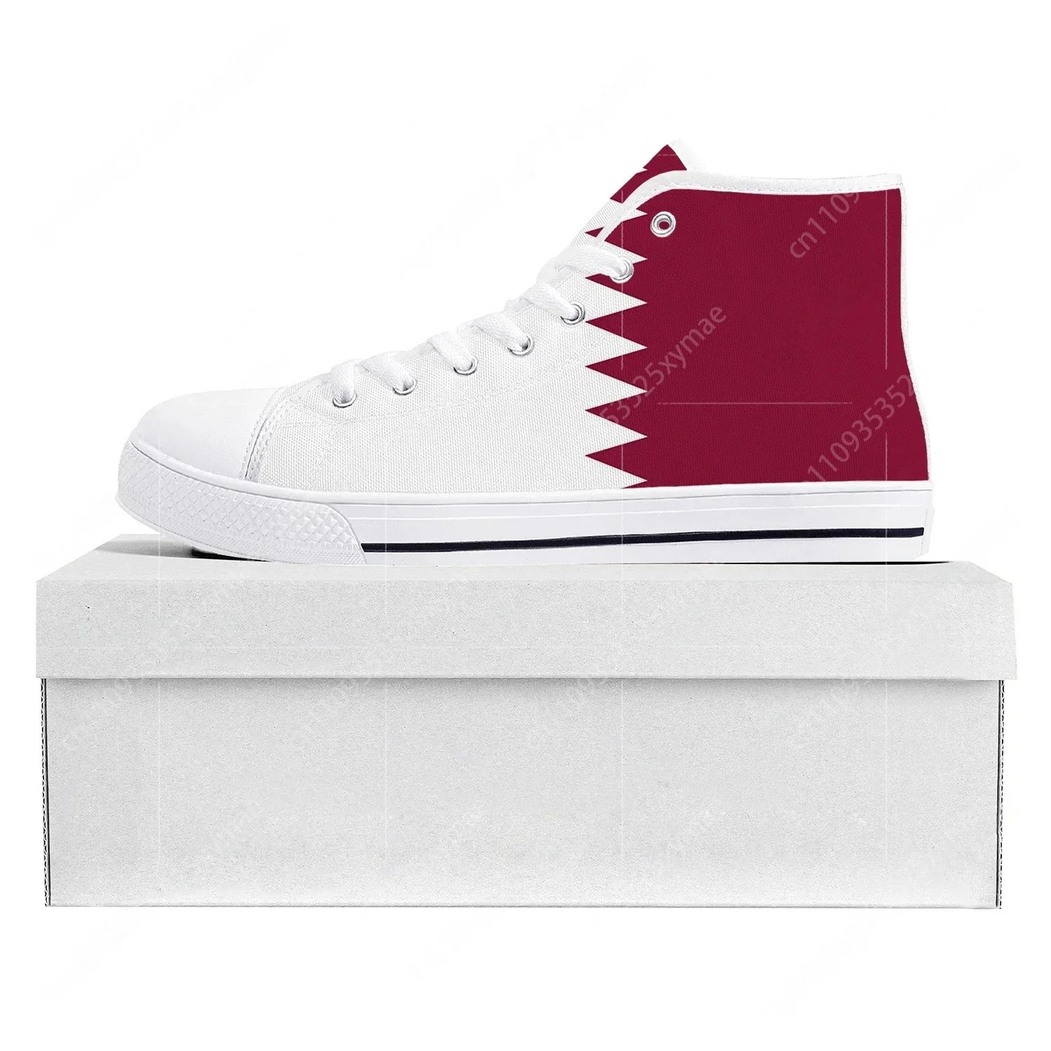 Women Shoes Qatar - 카타르 국기 하이탑 고품질 스니커즈 남성