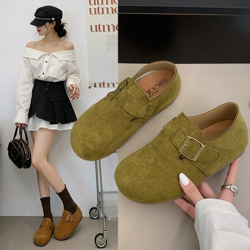 Women'S Shoes Large - 여성용 스웨이드 클로즈드 백 버켄 슈즈,
