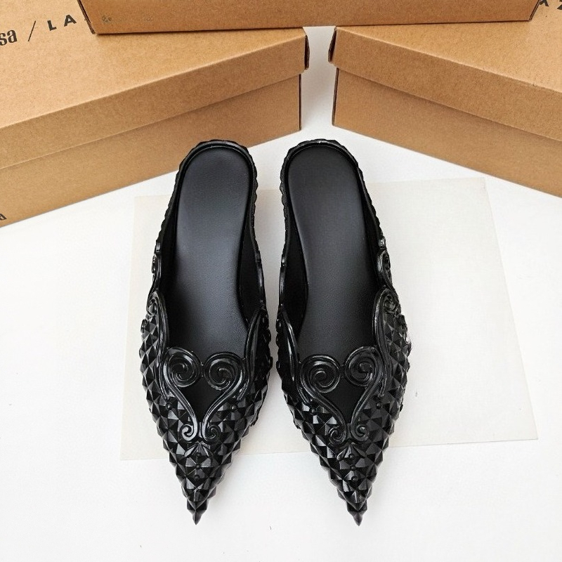 Court Heel Pointed - 여성용 신발 포인티드 위치 로우 힐