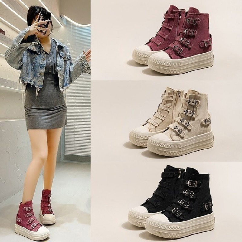여성용 2025년 봄/여름 신상 캐주얼 다용도 하이탑  - Women'S Shoes Large 리뷰 및 가격