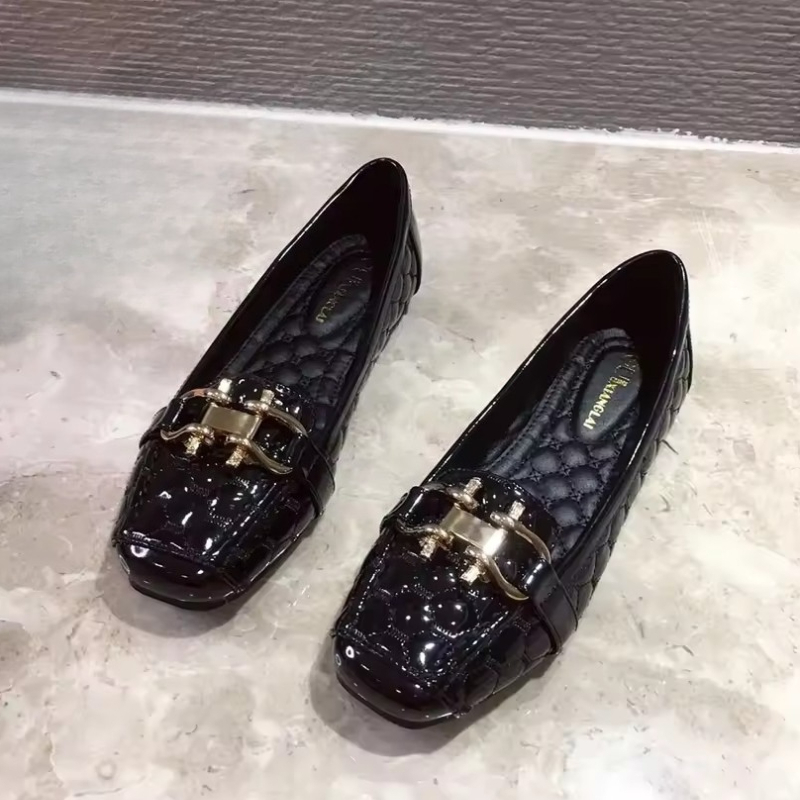 봄 신상 여성 플랫 슈즈 부드러운 밑창 넓은 사각 앞코 - Women'S Shoes Large 리뷰 및 가격