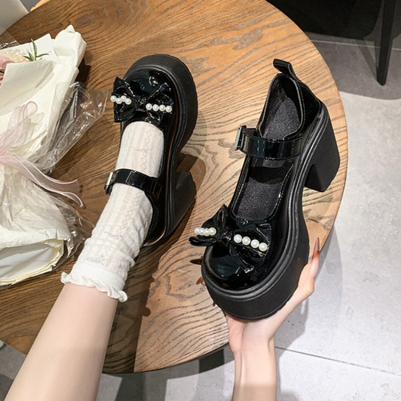 2026 로리타 슈즈 블랙 슈퍼 하이힐 메리 제인 슈즈 - Women'S Shoes Large 리뷰 및 가격