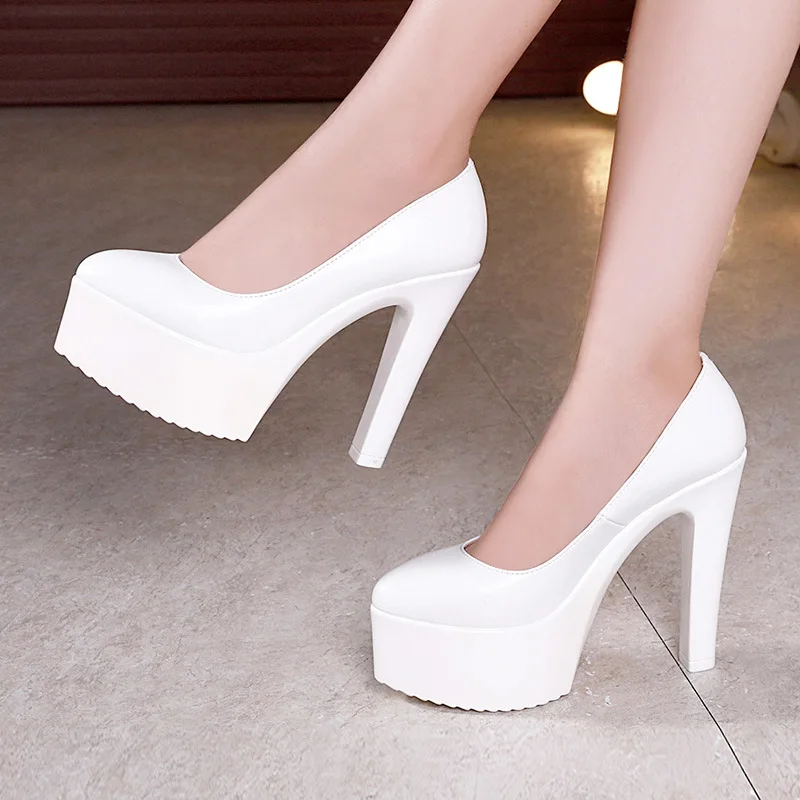 플러스 사이즈 32 43 플랫폼 캣워크 슈즈 여성 웨딩 - Court Heel Pointed 리뷰 및 가격