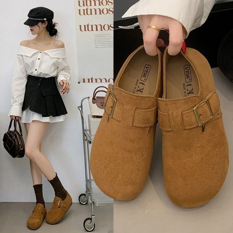 여성용 스웨이드 클로즈드 백 버켄 슈즈, 사각 메탈 버 - Women'S Shoes Large 리뷰 및 가격