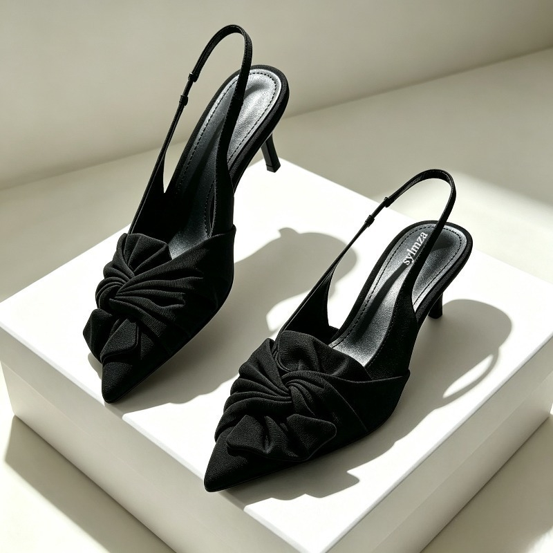 우아한 리본 포인티드 토 펌프스 여성 슬링백 샌들 얕은 - Women Shoes Brands 리뷰 및 가격