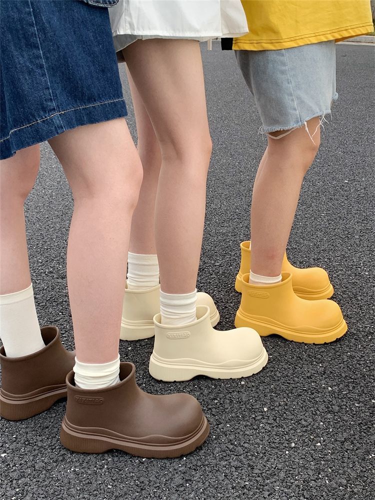 여성용 갈색 레인부츠, 단색, 가벼운 EVA 소재, 여 - Women'S Shoes X Wide 리뷰 및 가격